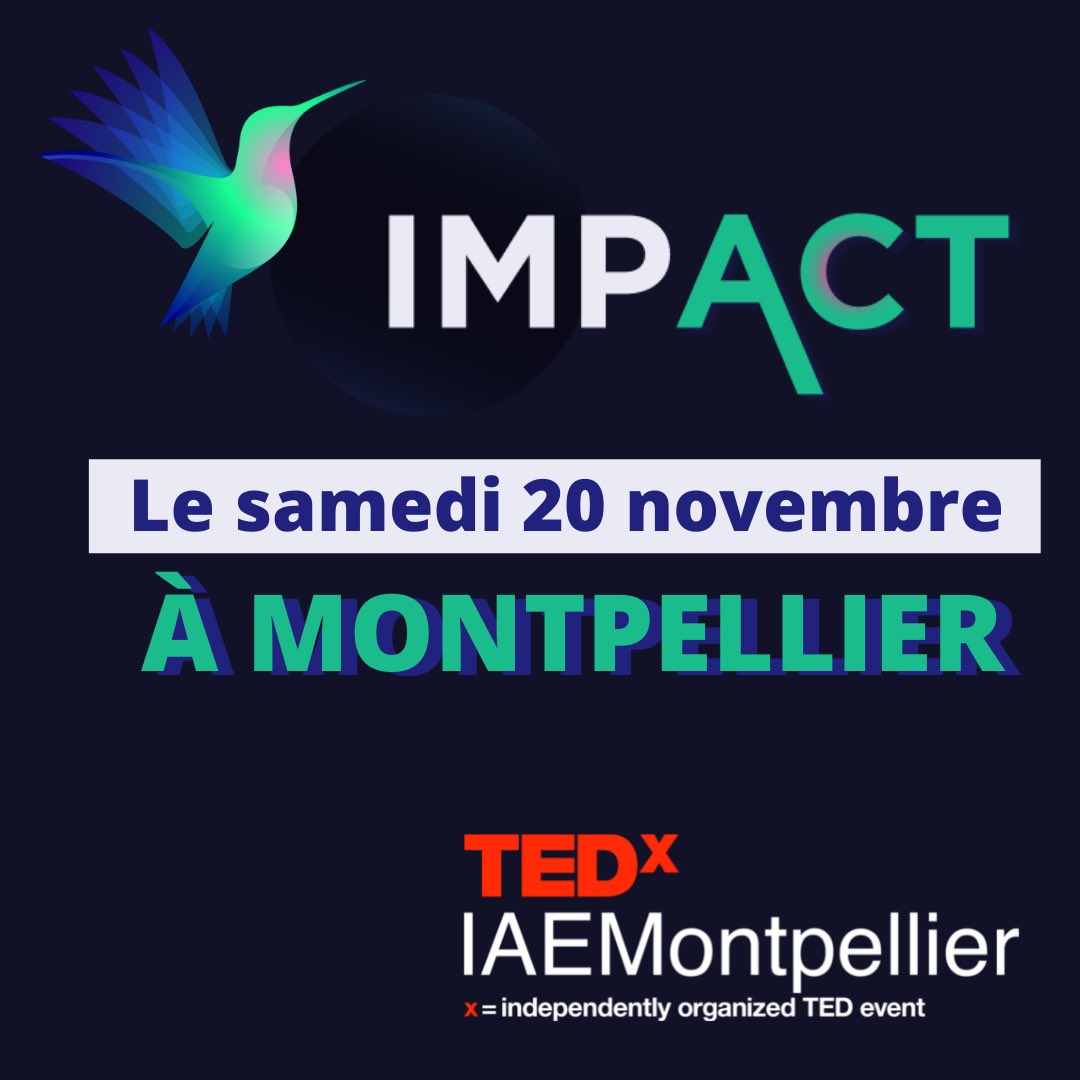 Le <a href="/TedxIAEMtp/">TEDx IAE Montpellier</a> c’est pour bientôt ! 🎤

Vous voulez en savoir plus ? La présentation de nos conférenciers est disponible sur le site internet tedxiae.webflow.io 

N’attendez plus, rejoignez le mouvement #suivezlecolibri 🦚

<a href="/IAE_Montpellier/">IAE Montpellier</a> <a href="/umontpellier/">Université de Montpellier</a> @IsiteMUSE
