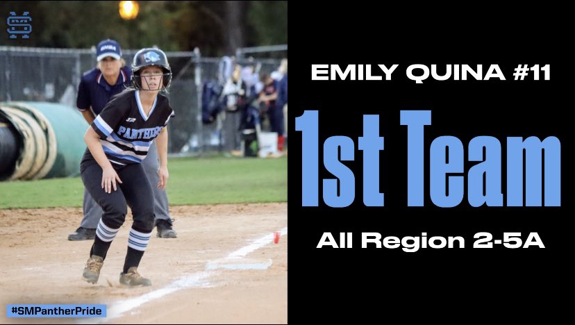SMHSFastpitch's tweet photo. Congratulations to Junior @EmilyQuina on her 1st Team selection for Region 2-AAAAA! https://t.co/cATYSPvjeL
