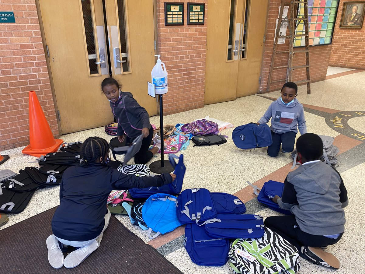 KramerDISD's tweet image. Rhema from 3rd grade is on a mission to collect backpacks for kids in Africa. He is leading an initiative to get 200 backpacks in the month of November. We are already at 59! Can you help us out by donating a backpack? Drop one off at the school or go to: backpacksforafrica.org