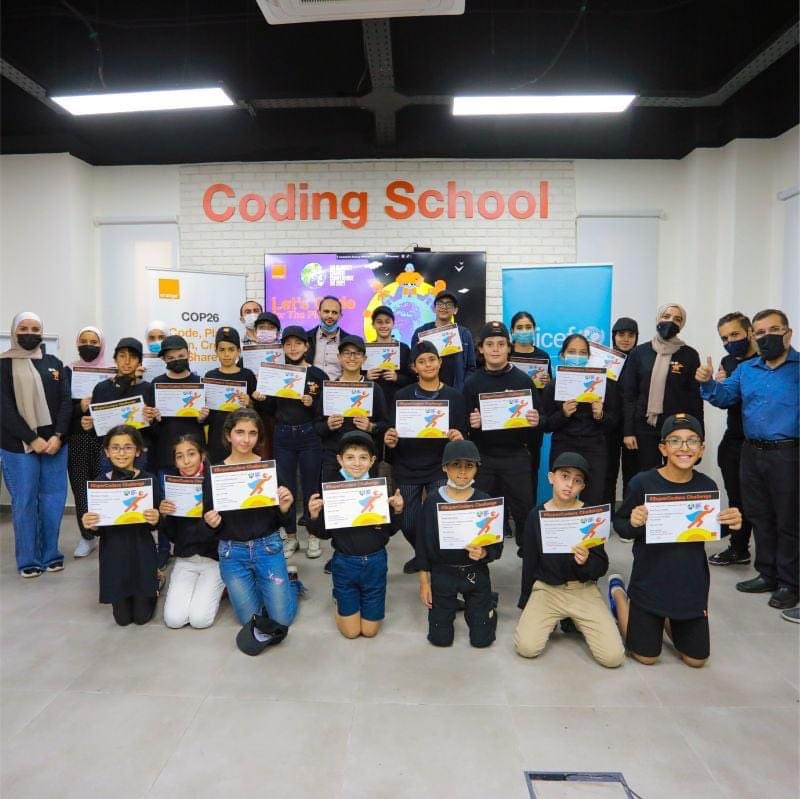 thierrymarigny's tweet photo. On the occasion of the 26th annual UN climate conference (COP 26), and in partnership with @UNICEFJordan, Orange Coding School organized #SuperCoders 'Let's Code for Planet' training to enhance kids' creativity using #Scratch.”

#OrangeDigitalCenter #ODC #innovation #coding https://t.co/p4xv9QLr8B