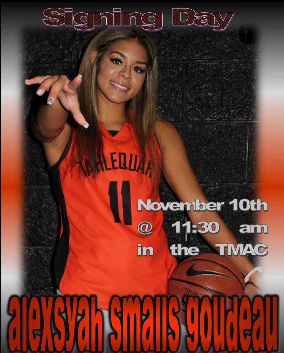 cdcdrum's tweet photo. The Lord just keeps on blessing my family! Tomorrow, my lil' cousin Alexsyah 'Smalls' Goudeau @AlexsyahGoudeau of Talequah (Ok) High School will be signing her NLI to the University of Texas Arlington! Let's go! 🏀❤🙏👍#proudBIGcuzzo #rideanddieformyfam #dfstlove https://t.co/relEJgvVyR
