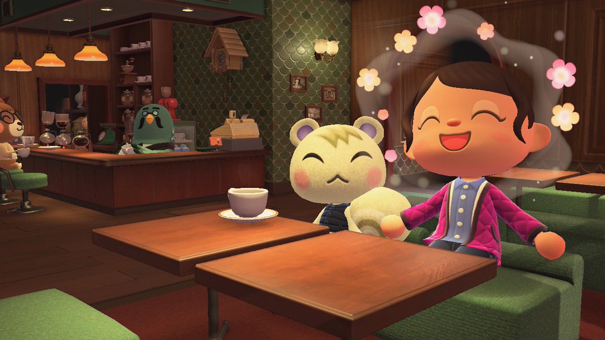 risscrossing's tweet photo. I love Marshal 🥺 His amiibo arrived today and he became my first visitor to Brewster’s! https://t.co/rX2lSafXVd