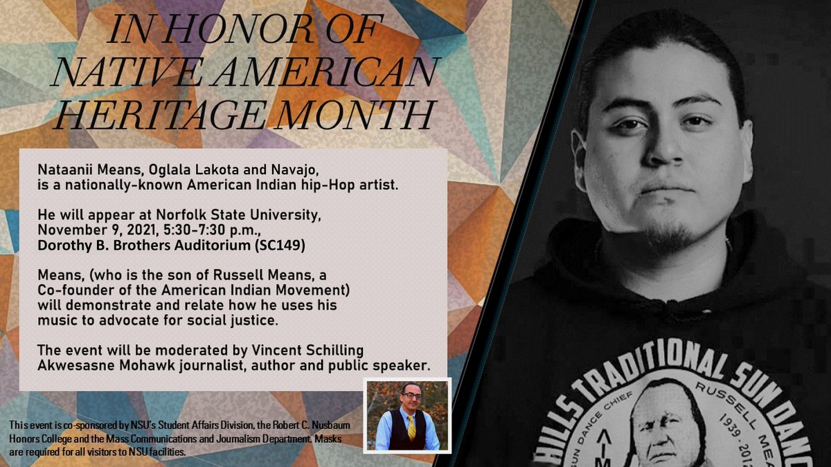 LibrarySpartans's tweet photo. Don't miss out on this incredible event happening tomorrow, Nov. 9, 2021, in honor of Native American Heritage Month. From 5:30PM-7:30pm Nataanii Means will demonstrate and relate how he uses him music to advocate for social justice. https://t.co/bLSGl9bP6S