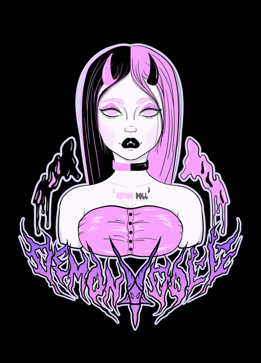 RavenArt_'s tweet photo. Por aca van a ver muchas diablitas XD mas de mis diseños en https://t.co/70ZjopZKcg 
#demongirl #demondoll #diablita #digitalart https://t.co/HbU3QUjU5z