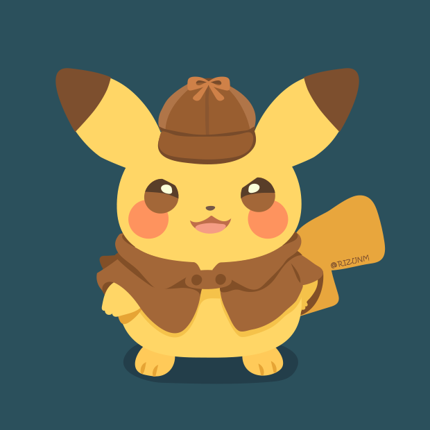 pikachu pokemon (creature) no humans clothed pokemon cup holding closed eyes hat  illustration images