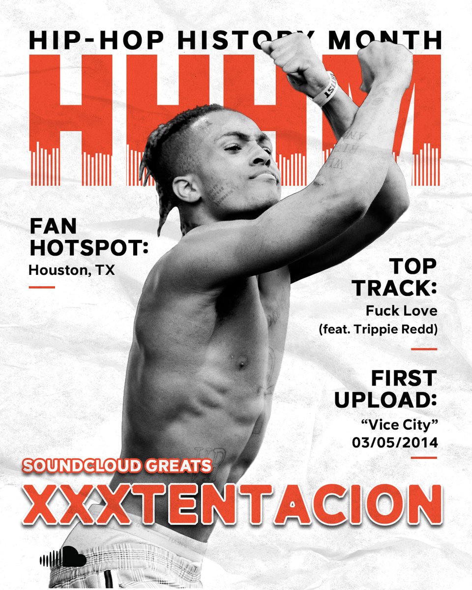 SoundCloud's tweet photo. No matter how you look at it, @xxxtentacion's music changed the scene. ⚡️

Through real and vulnerable lyrics with a raw sound - Jah was able to strike a chord and connect with listeners in a profound way. 🖤 #LLJ

#HipHopHistoryMonth #SoundCloudGreats https://t.co/8S2VV8pcMX