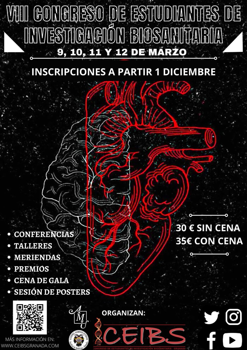 CEIBSGranada's tweet photo. Hola CEIBERS 👋🏼
Este año volvemos con la VIII edición del congreso❗
Os anunciamos que retomamos la presencialidad 💥 y se celebrará del 9-12 de marzo 🗓️ 
Esperamos que estéis tan entusiasmados como nosotros 😊
Os seguiremos informando de las novedades 🙋🏽‍♂️
#YoSoyCeibs https://t.co/AOnxYFz87M