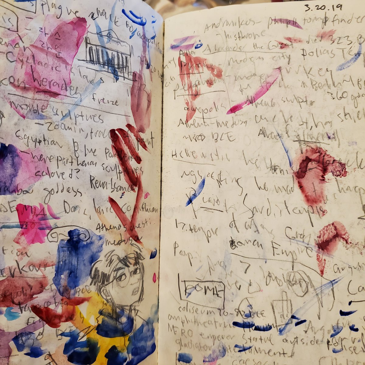 i love looking at old sketchbooks you can really tell my state of mind 