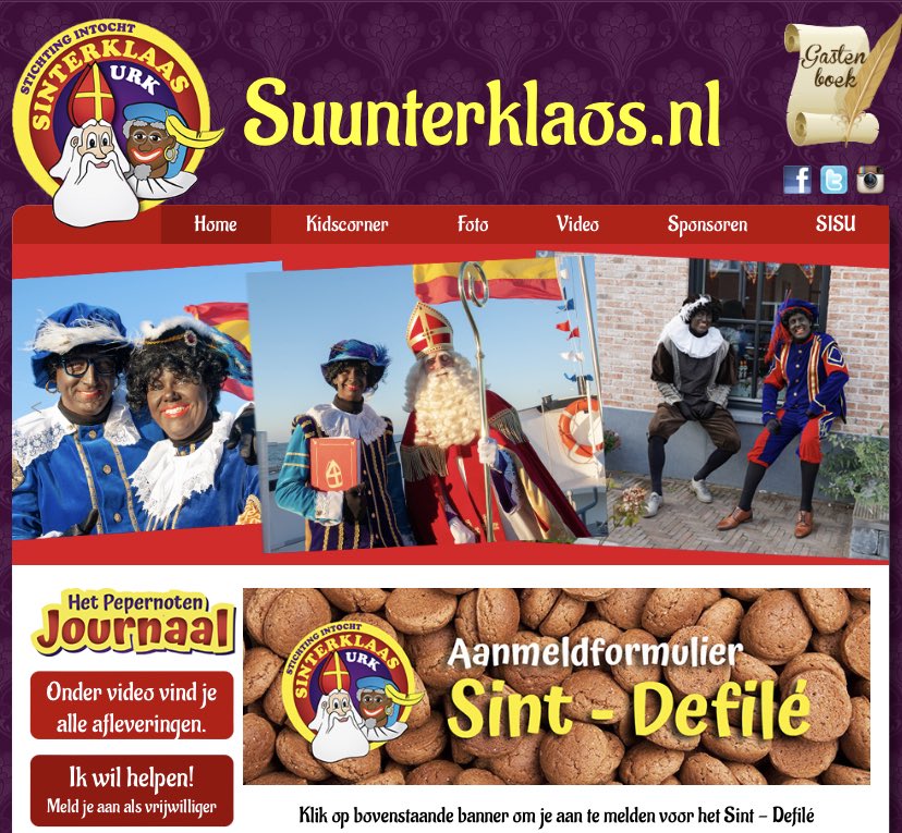 Je kan je vanaf nu aanmelden op suunterklaos.nl voor het Sint-Defilé! 🌜

Wie zien we zaterdag? #suunter