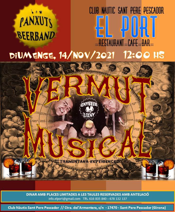dimonigran's tweet photo. Els Dimonis i Dimonies tornem a la carga, diumenge 14 al Port Esportiu de Sant Pere Pescador. Vermout Musical!!! T’esperem!!!! @eldimonipuntcom https://t.co/4iip4Zu2Df
