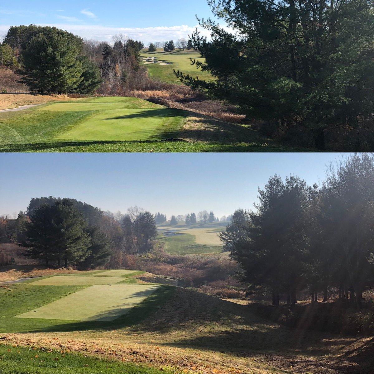 Another year makes a difference post, View from 1 tee green <a href="/coppinwoodgc/">Coppinwood Golf Club</a>