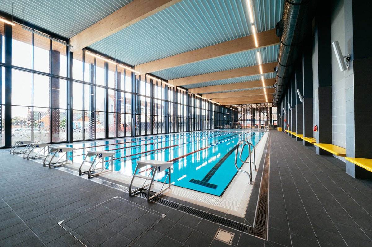PolyAdvisory's tweet photo. Pleased to have been part of the new Chard leisure centre project, pool surround drainage channels supplied and installed by Poly Advisory with the grills in a one off Anthracite grey to match the tiles. https://t.co/d4tbl19JPW