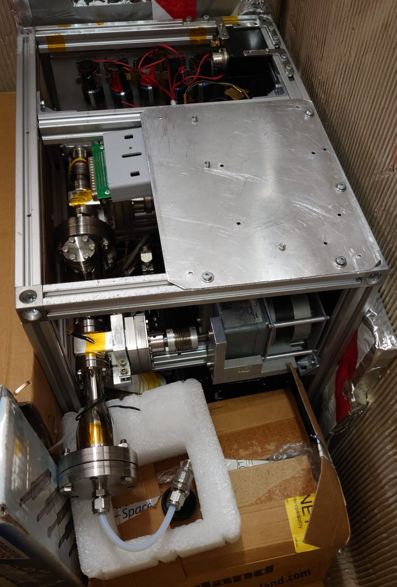 #DUSTER2021 is finally back home at <a href="/INAF_IAPS/">INAF_IAPS</a>! 

My journey is not over. Next step: the collector will be analysed @ Capodimonte Astronomical Observatory, Naples. Can you guess how many stratospheric particles are in there?? 

<a href="/HemeraH2020/">HEMERA</a> launch campaign, Kiruna Sep 21