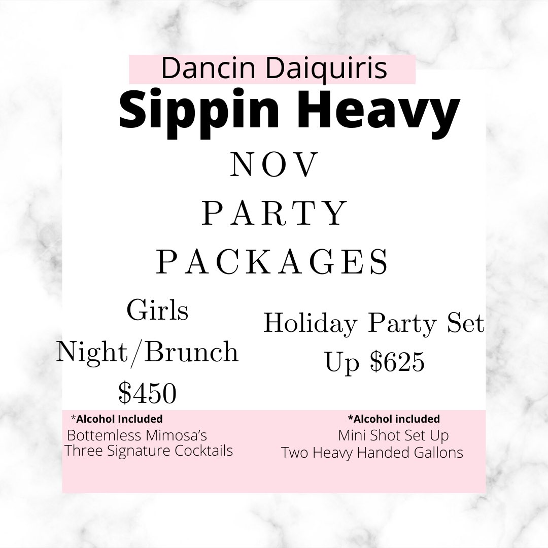 DaiquirisDancin's tweet photo. It’s Nothing Like A Dancin Daiquiris Experience🥂 Book Us For A Heavy Handed Event

#Atlanta #festival #BattleATL #smallbusiness #atlpopupshop https://t.co/tKn2ZGcK9C