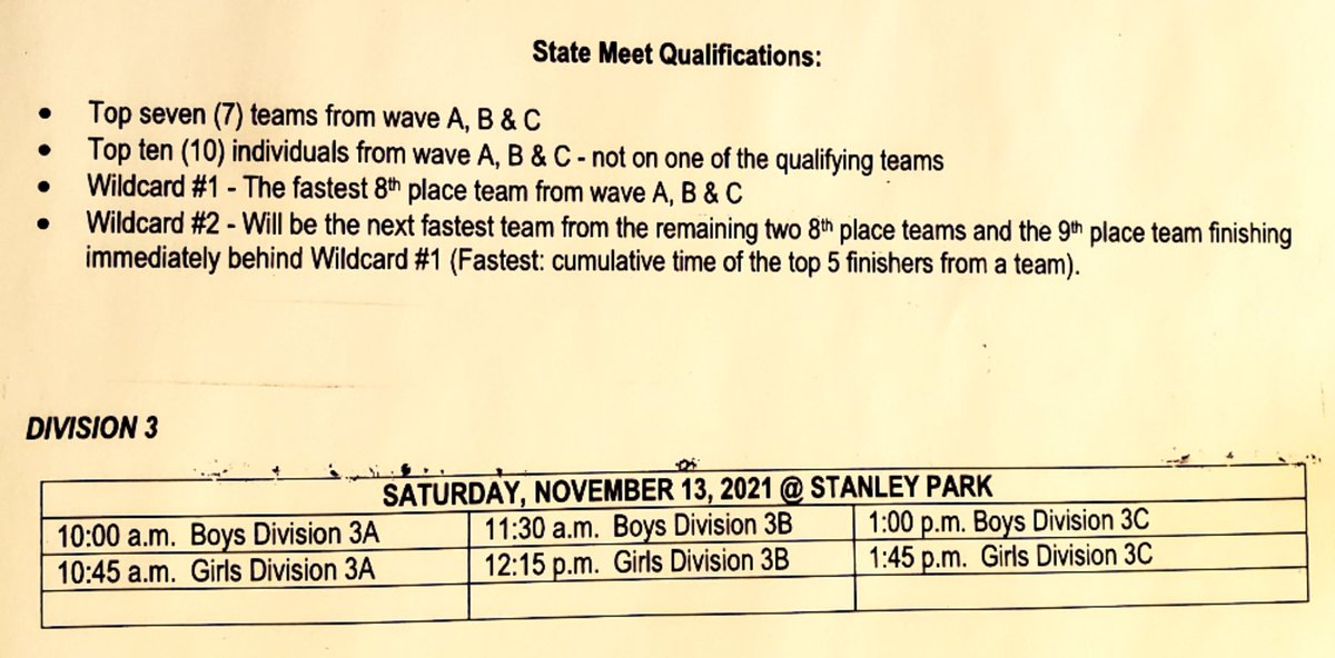 StonehamTrack's tweet image. XC Divisional Championship Info: