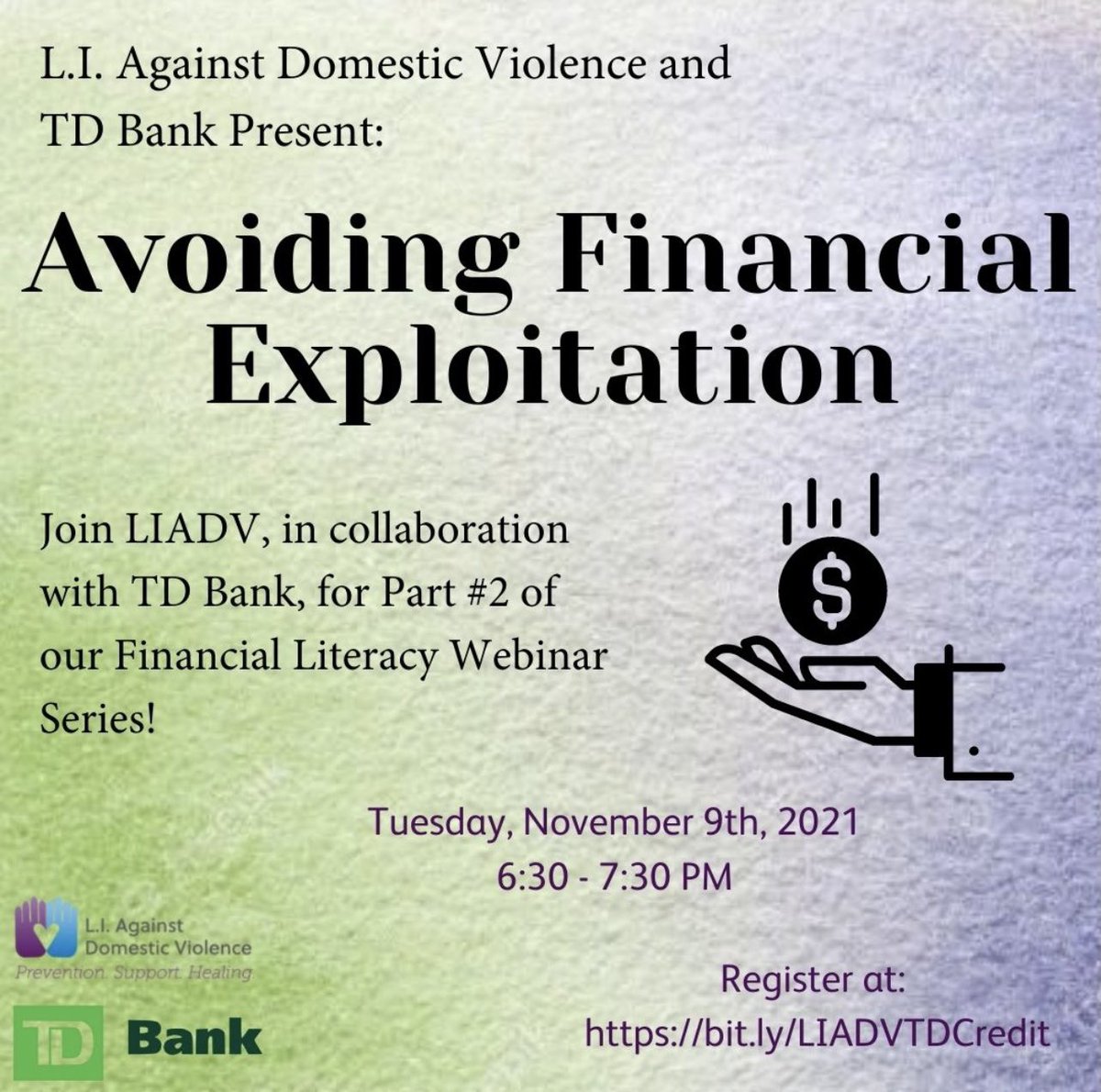 register now for tomorrow’s webinar!!!!! #FinancialFreedom #domesticviolence #financialabuse #financialliteracy