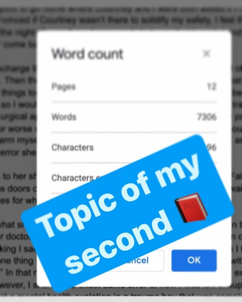 So, what in the heck is my second book going to be about?

+

It is going to be a non-fiction book written in a semi-autobiographical narrative around my deep, candid struggles (and now management) of my mental health. 

+

Earlier this year, I share… instagr.am/p/CWBq7LupQwL/