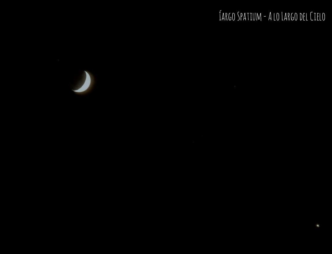 IargoSpatium's tweet photo. Hemos tenido una preciosa conjunción de la Luna y Venus https://t.co/R2qUbxlZEg