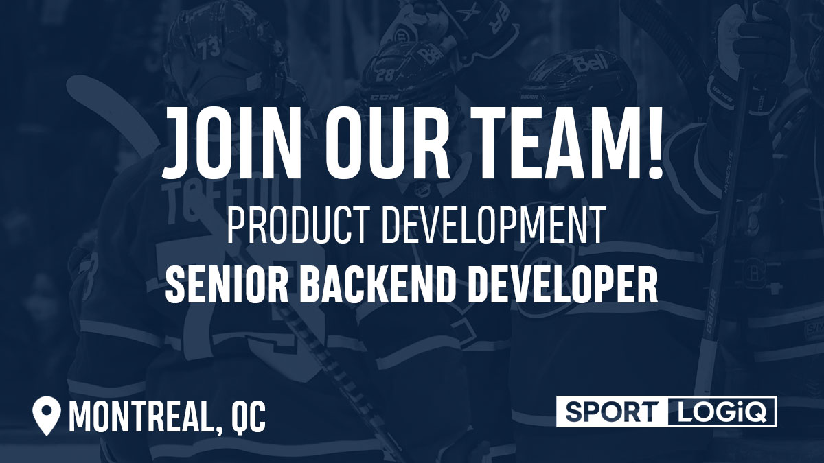 Sportlogiq's tweet photo. If you're interested in starting your career in sports, come join our team! We're currently looking for a Senior Backend Developer. 

Learn more here: https://t.co/tvTkMPACEZ

#SportsAnalytics | #HockeyData https://t.co/NDd1ZuCohf