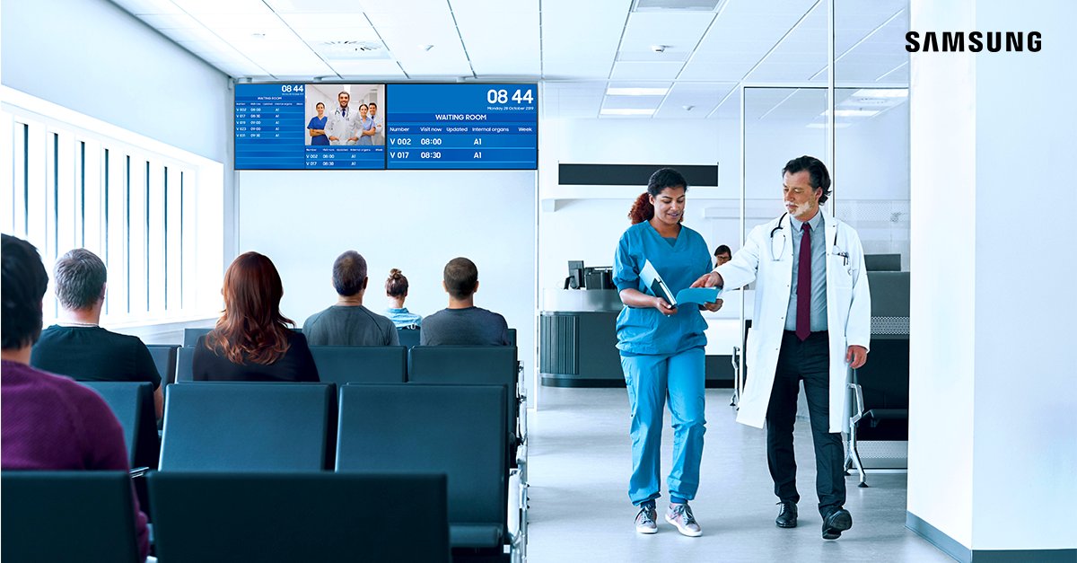 SamsungHealth's tweet image. Digital signage plays a vital role in minimizing communication hurdles, optimizing clinician performance and transforming patient experiences in #healthcare. 

Find out how it works: smbz.us/3CRoH9c
#SamsungInHealth #DigitialSignage