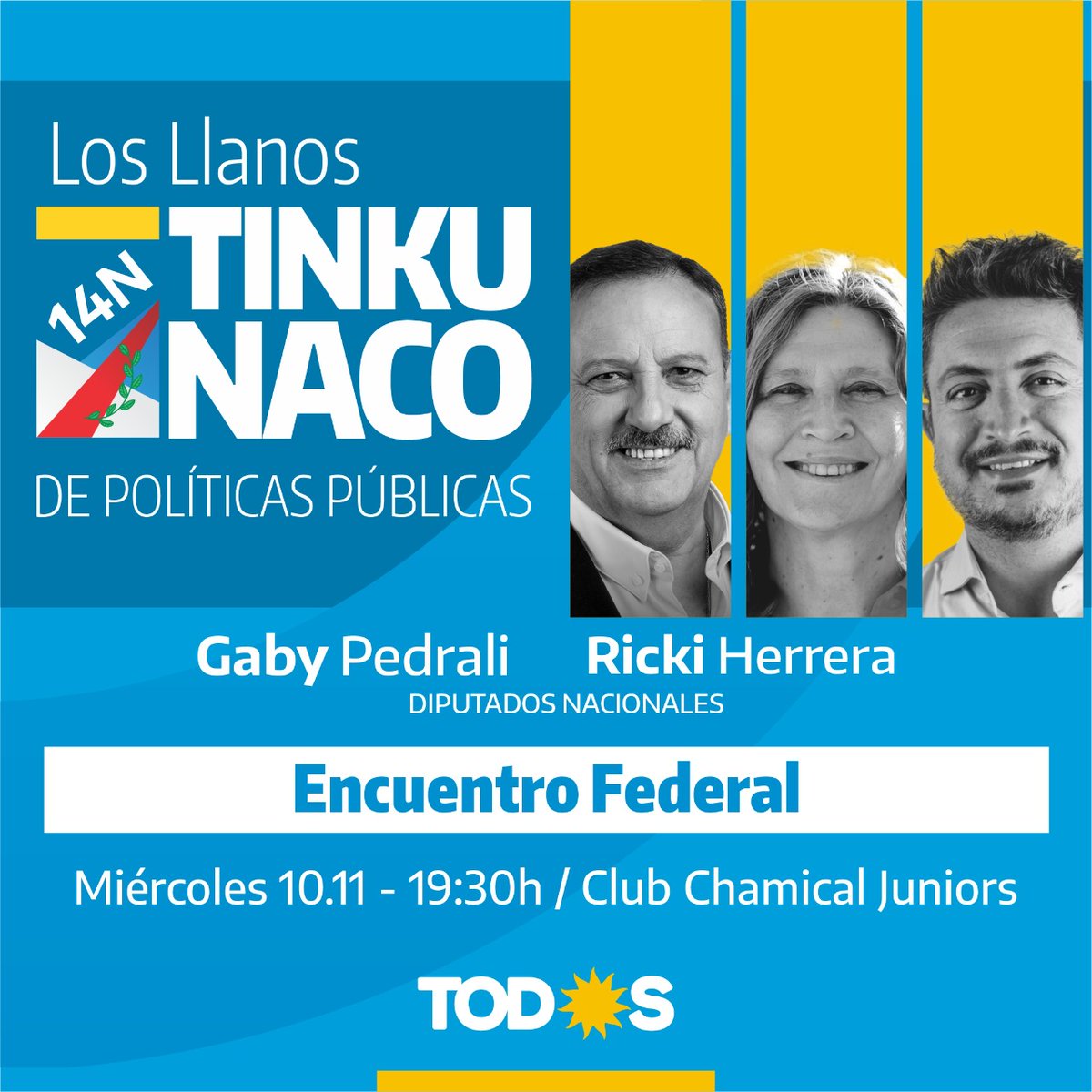 Este miércoles nos encontramos en Chamical en el Tinkunaco de Políticas Públicas de Los Llanos. 

Vamos que salimos adelante ☀️✌