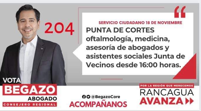 SeguimosChile's tweet photo. Nuestra candidatura tiene programado un Servicio Ciudadano de Medicina, Oftalmología, Abogados y Asistentes Sociales en la Junta de Vecinos del Sector #PuntaDeCortes para el día Jueves 18 de Noviembre desde las 16:00.-
#Rancagua #BegazoCore https://t.co/Rwm4MUUJU8