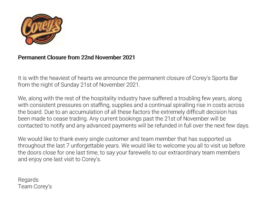 Corey's Sports Bar tweet media