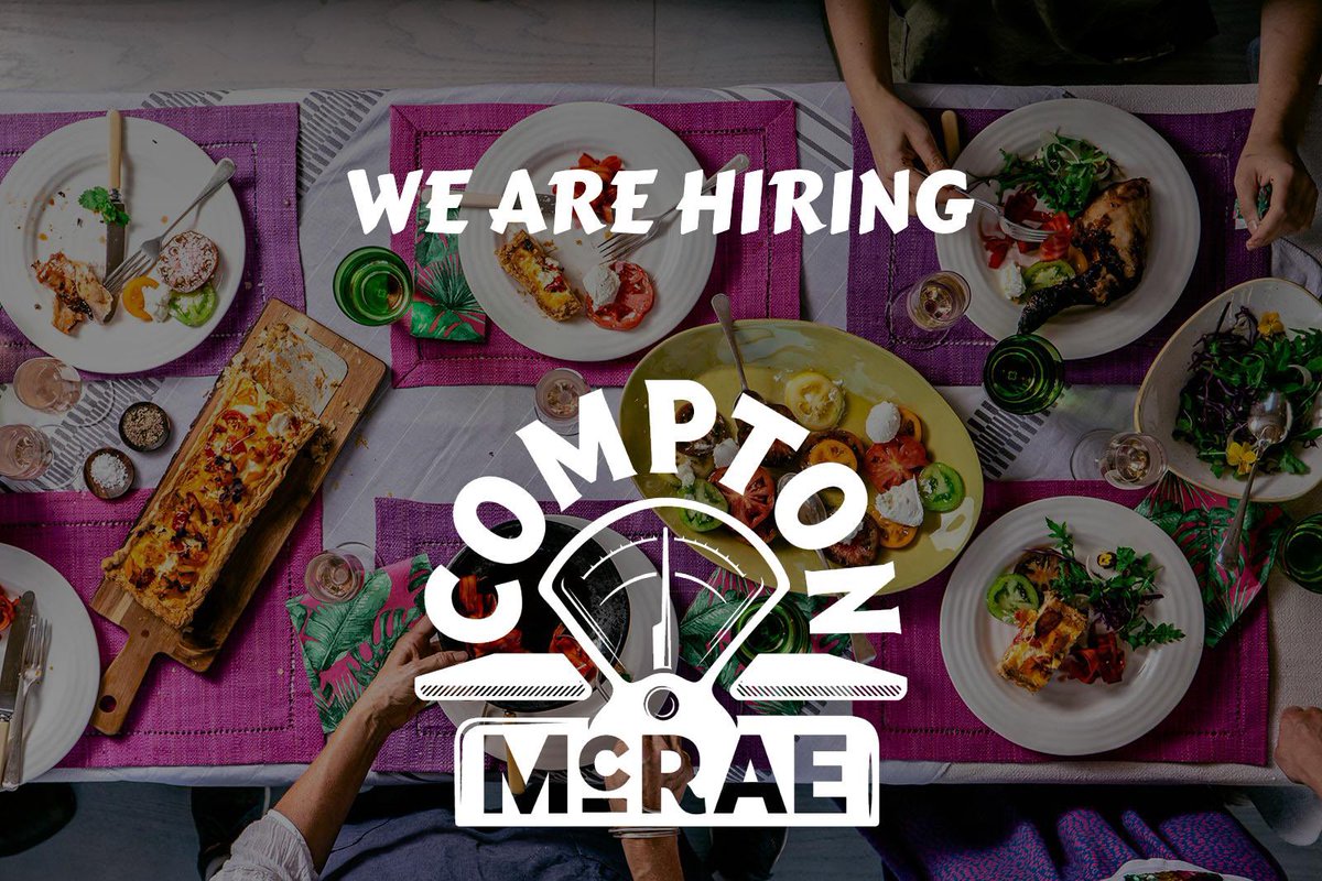 WE ARE HIRING!!
Chef and Sous chef roles available at Compton McRae - part or full time, no evenings! 
Please contact Bill on bill@comptonmcrae.com or pop in anytime to meet the team. 
comptonmcrae.com