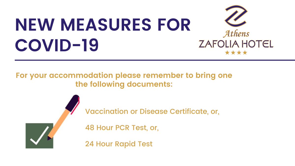 ZafoliaHotel's tweet photo. Athens Zafolia Hotel applies all the new special measures for Covid-19, for the maximum safety of our guests and staff. 

#athenszafoliahotel https://t.co/oVJkBhxLRL