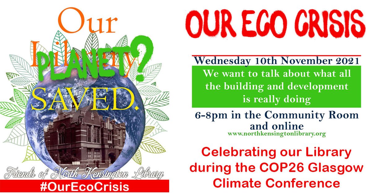FNKLibrary's tweet photo. Continuing .... #OurLibrarySaved with #OurEcoCrisis discussion: The Built Environment with guests @justspace7 @cheltenhamEst @tayshan62 #Trees2Breathe #COP26 #GlasgowClimateConference Details: https://t.co/EPcOf7SKrM https://t.co/9e1HnnC0mu