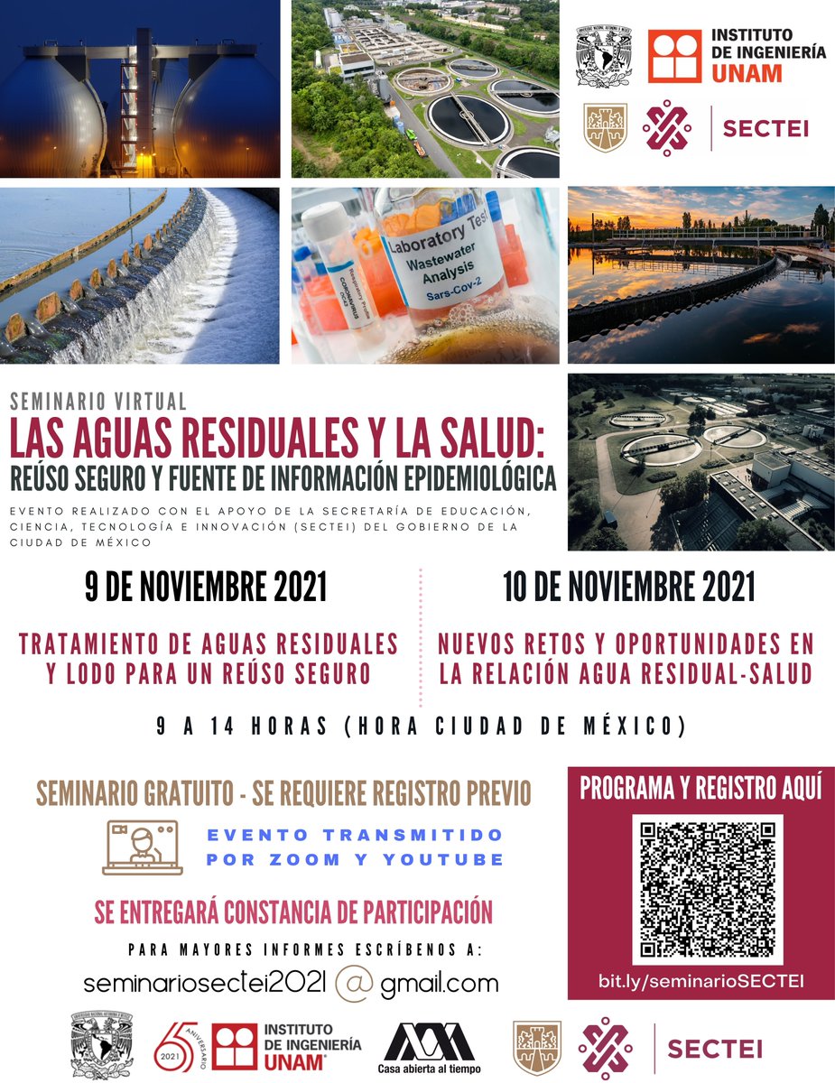 IBTechMx's tweet image. Les comunicamos que formamos parte del equipo de ponentes en el seminario virtual "Las aguas residuales y la salud: Reúso seguro y fuente de información epidemiológica", y los invitamos a participar en el mismo.

Enlace del registro: bit.ly/seminarioSECTEI

¡No te lo pierdas!😊