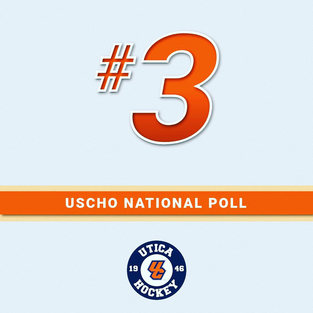 UticaMensHockey's tweet image. We’re ranked #3 nationally for the second straight week. 

#PioneerHockey