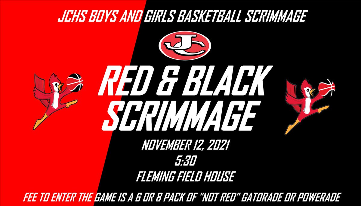 Come out and support our Jays and Lady Jays this Friday night for our Annual Red &amp; Black Basketball Scrimmage!