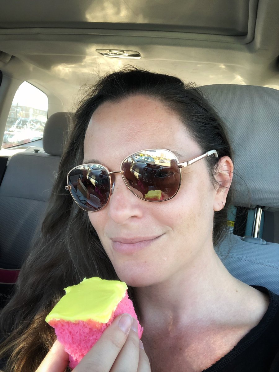 CJHaberman's tweet photo. When your #birthday falls on a Monday, you must drive across town for your free #cakesquare @deweysbakery.

I don’t make the rules. https://t.co/71b498zglR