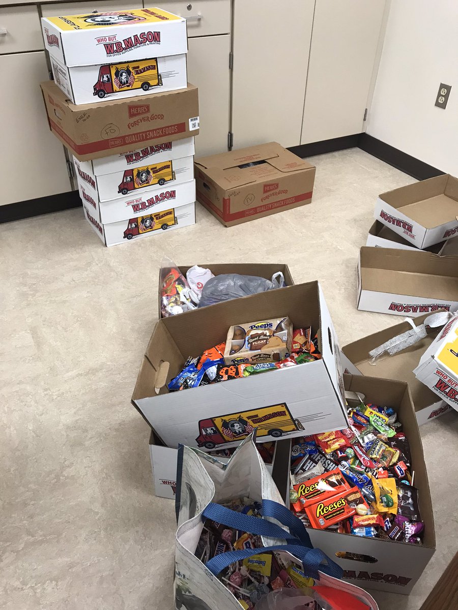 Amazing job <a href="/FVFoxes/">Foxford🦊</a> We collected 288lbs of candy for <a href="/OpGratitude/">Operation Gratitude</a> Your donations are going to a local Fire Department as a thank you for all they do to keep us safe. They will also be sharing the candy with local nursing homes and schools! #HalloweenCandyGiveBack