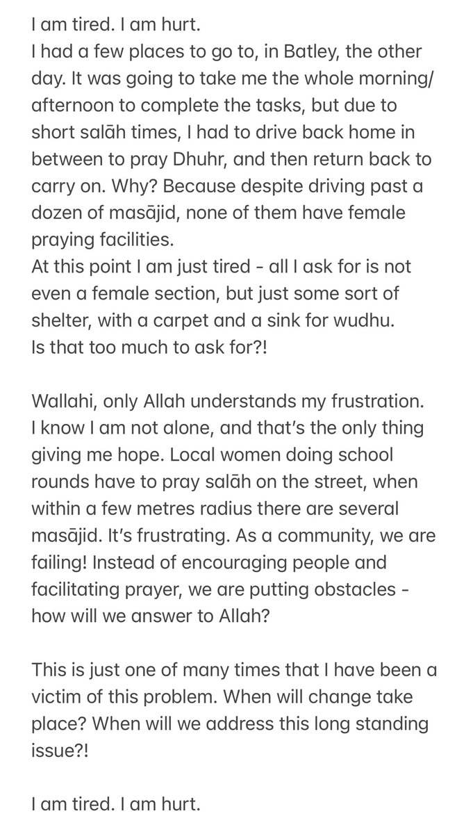 bintomar_'s tweet photo. I am so tired. But holding on to some hope. 

To my local community, to the people of Dewsbury/Batley and the communities alike - your muslim sisters deserve better. https://t.co/SqUAgLi1T9
