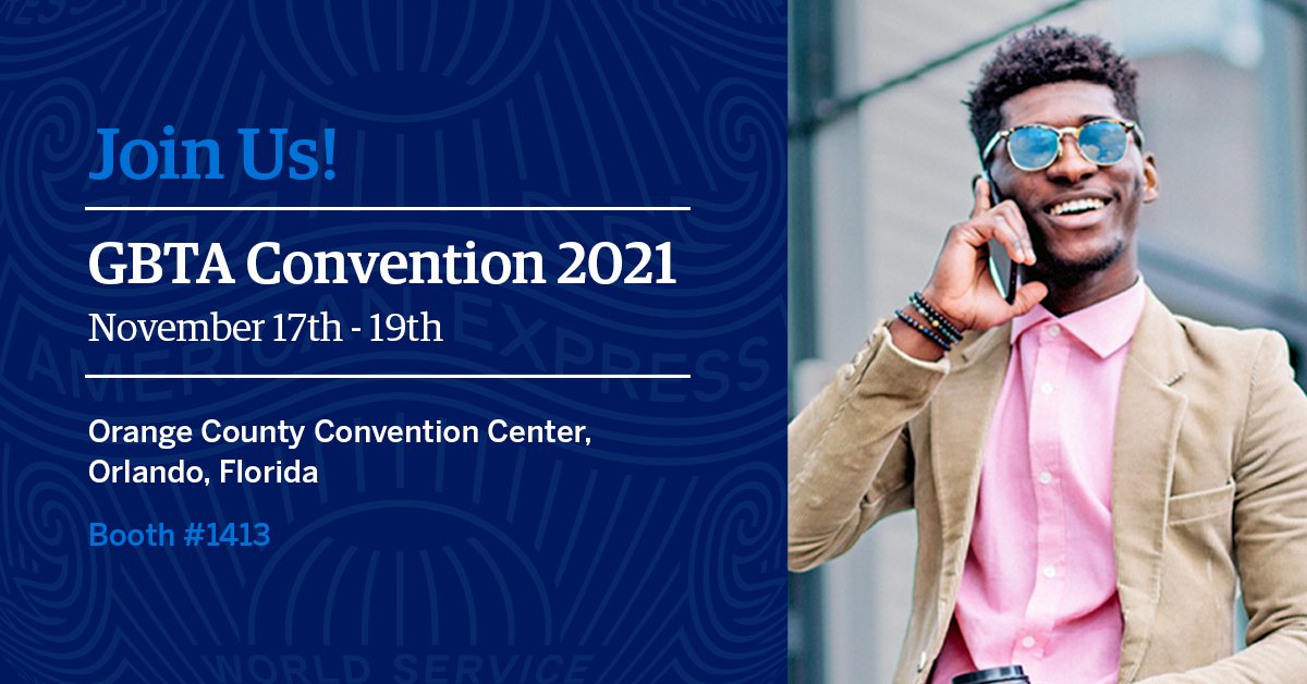 amexgbt's tweet photo. Get #BackToBlueSkies with us at #GBTA2021! Join us for the latest on #sustainability, #technology and to learn how shifting cultural paradigms have created a unique new function for #travel within organizations. https://t.co/sNwU1QRJrK https://t.co/d5zOD537VG