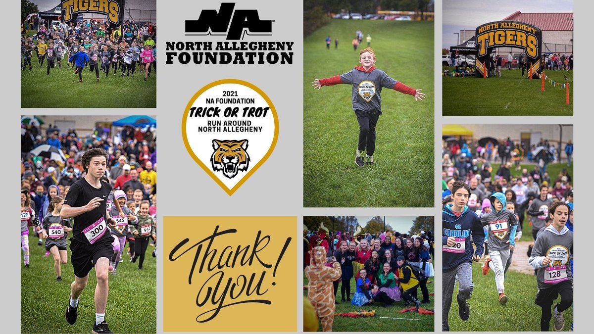 Thank you for an amazing Trick or Trot!  We are proud to announce that the event raised over $20,000 for the NA Foundation, which provides grants and scholarships to our students and staff. For photos and race results, visit our website: northallegheny.org/Page/26032