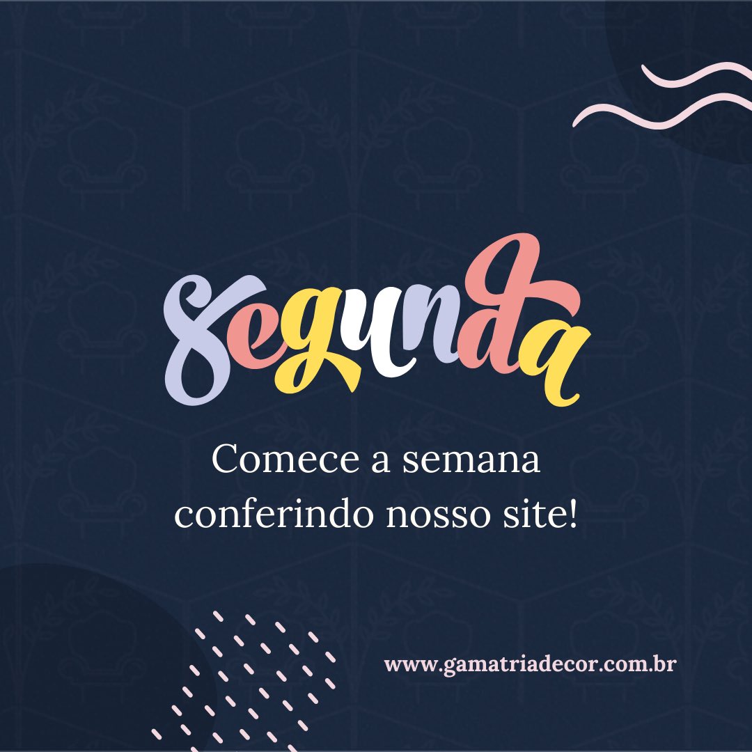 Gamatriadecor's tweet photo. Segunda chata é Segunda sem Gama! 
Corre pro nosso site e salva esse inicio de semana aproveitando nossas ofertas

#Feliz #segunda #segundafeirafeliz https://t.co/7MN7wD1AQY