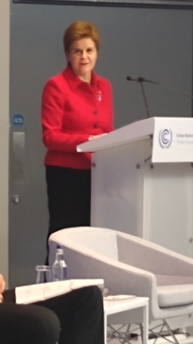 First Minister of Scotland <a href="/NicolaSturgeon/">Nicola Sturgeon</a> has shown herself to be a true leader by putting a Million Pounds  into a <a href="/LossDamage/">Loss&Damage Network</a> fund and has challenged other leaders to step up. Four more days left to see if there are any more true leaders from the developed countries.