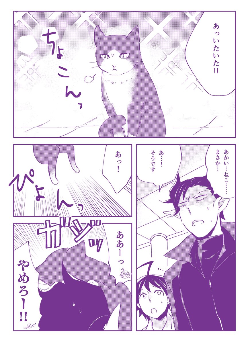 そういえばバビデビで展示していた2月のエゴ誕本(カルオペ)の再録です
なんか猫になっている話です
おぺらさんの性別はどちらでも
その① 