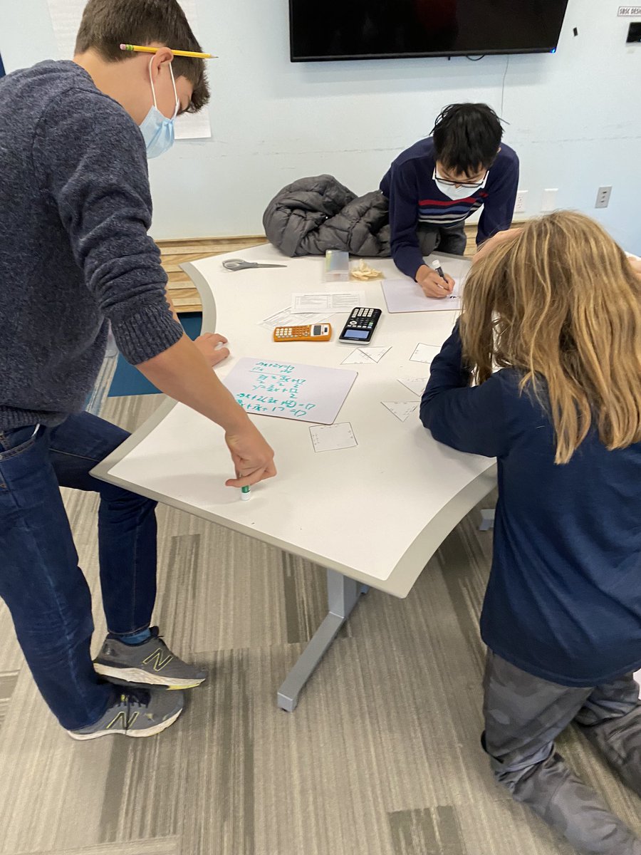 JennyGieras's tweet image. Exploring systems of equations through #mathplay @MsMathStevens @CheriNeuman @SevenBridgesMS @STEAMwithSasso #steaM #algebraforall #weare7b