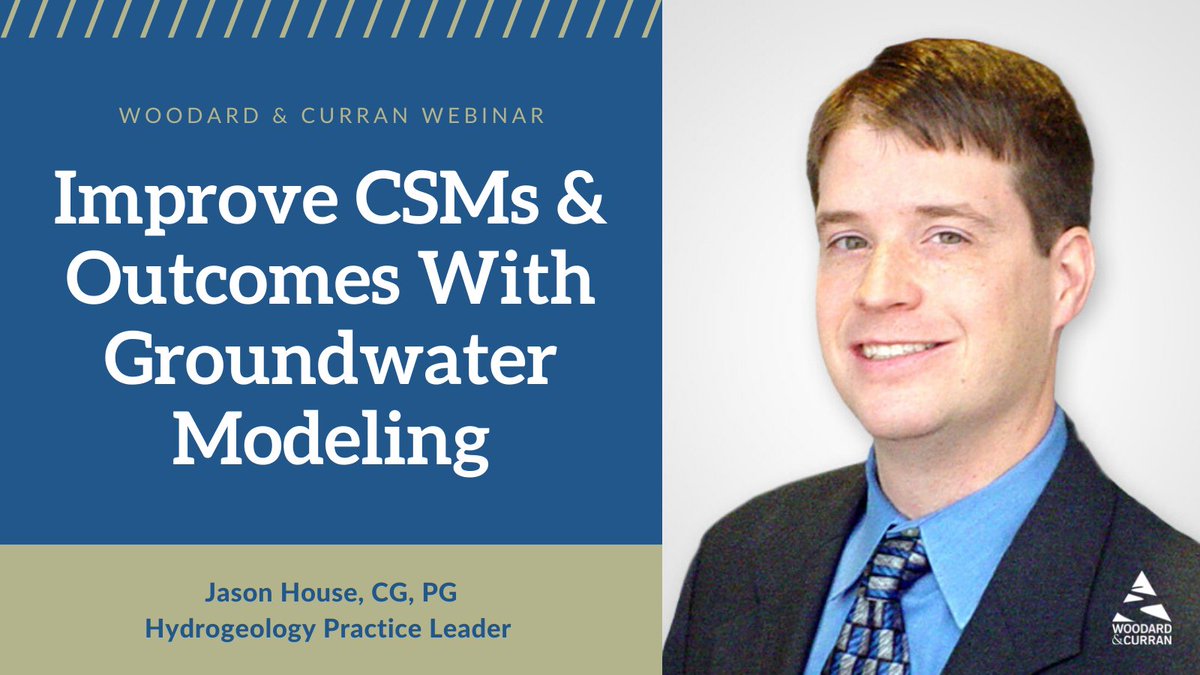 woodardcurran's tweet image. Using case study examples, Jason House will demonstrate key applications of #groundwatermodeling in refining #conceptualsitemodels, evaluating and comparing remedial options, and assessing remedy performance. Sign up today! 💧 bit.ly/3CYzCxS #WCWebinars #Sustainability