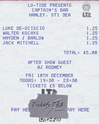 lotideco's tweet photo. It is our greatest pleasure to present to you with our first ever event…
The incredible Luke De-Sciscio will be joined by Walter Kocays, Hayden Barlow &amp; Jack Mitchell at Captain’s Bar this December in what promises to be a huge night in Stoke-on-Trent.1 https://t.co/DjFVm1ibTM