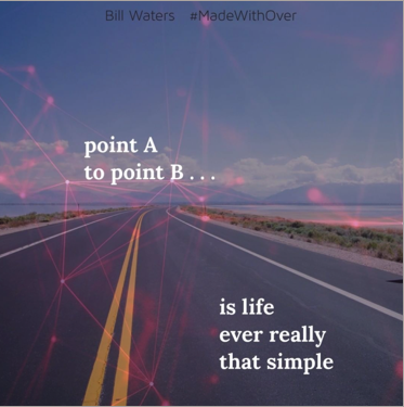 point A
to point B . . .
is life
ever really
that simple

#haiga #shahai #tanka #poem #micropoetry #mpy Tinywords