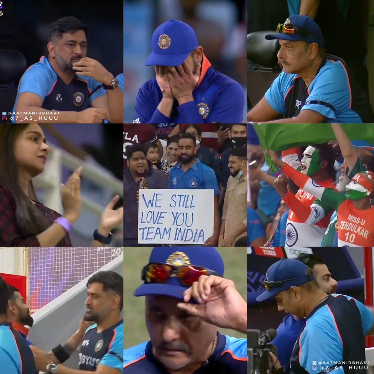 Disappointed!!!!
But we always love you Team India, it doesn't matter whether you win or lose, we're just hoping for a great comeback!!! 

*WE STILL LOVE YOU TEAM INDIA*

#india #IndvsNam #Jadeja #ThankYouViratKohli #RohitSharma #RaviShastri   #ENGvNZL #PAKVSAUS
#T20WorldCup