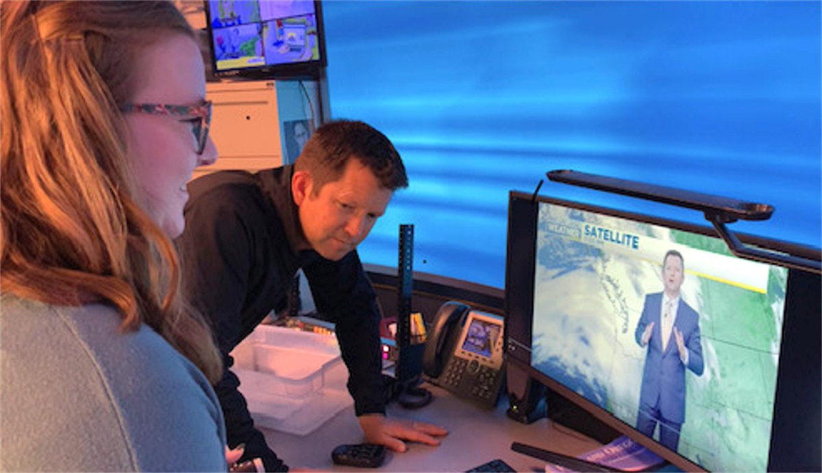 “Will it snow ❄️ this winter? Where do rainbows 🌈 come from?” Those are some questions asked by Willamette Connections Academy first graders during a recent virtual visit with @MarkNelsenKPTV, who gave students a behind-the-scenes look at his job. #OnlineSchool 💜