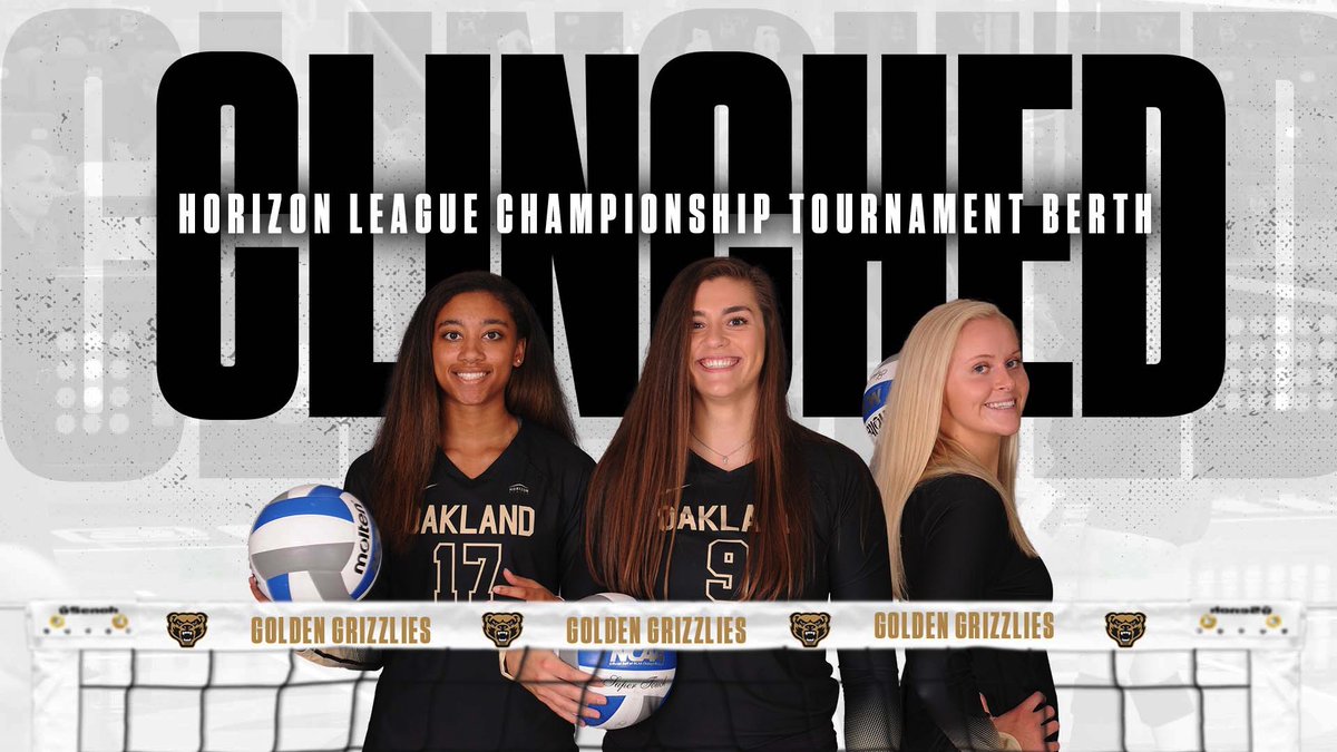 OaklandWVB's tweet photo. BREAKING: Your Golden Grizzlies have clinched a berth to the 2021 #HLVB Tournament. 

Our season is far from over!

#BeMyBestTogether #OUVB https://t.co/aAKvQY6i3f