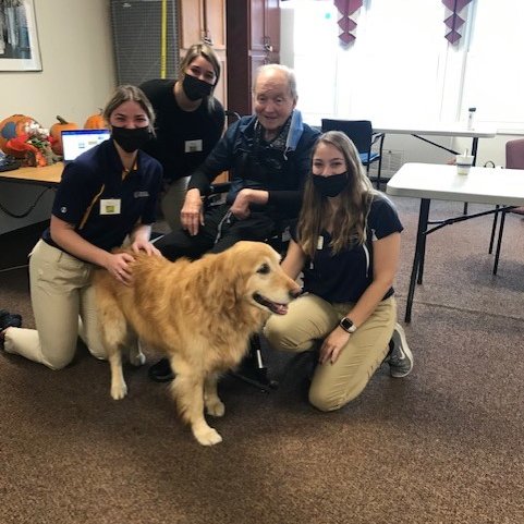 LongviewIthaca's tweet photo. LV has a robust intergenerational partnership with @IthacaCollege &amp; the @IC_Gerontology dept. Check out Chipper with an OT participant and OT students! 

https://t.co/sxN2bJUq5j https://t.co/5eFJAJ8Go4