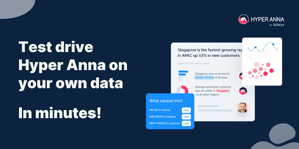 hyperanna_AI's tweet image. Want insights without the pain of getting #insights? Test drive Hyper Anna today 👉  bit.ly/3lSvcD2

No software installation or configuration required. Works for all teams, use-cases and industries. 

#HyperAnnaAI #DataStorytelling #AutomatedInsights #BuiltForEveryone